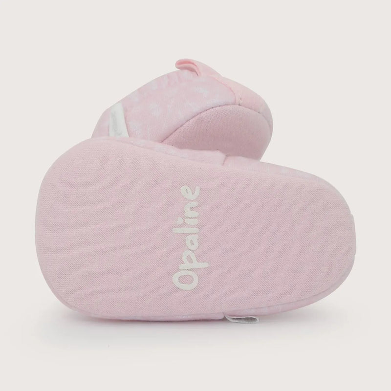 Pantufla Bebé Niña Flores Rosada