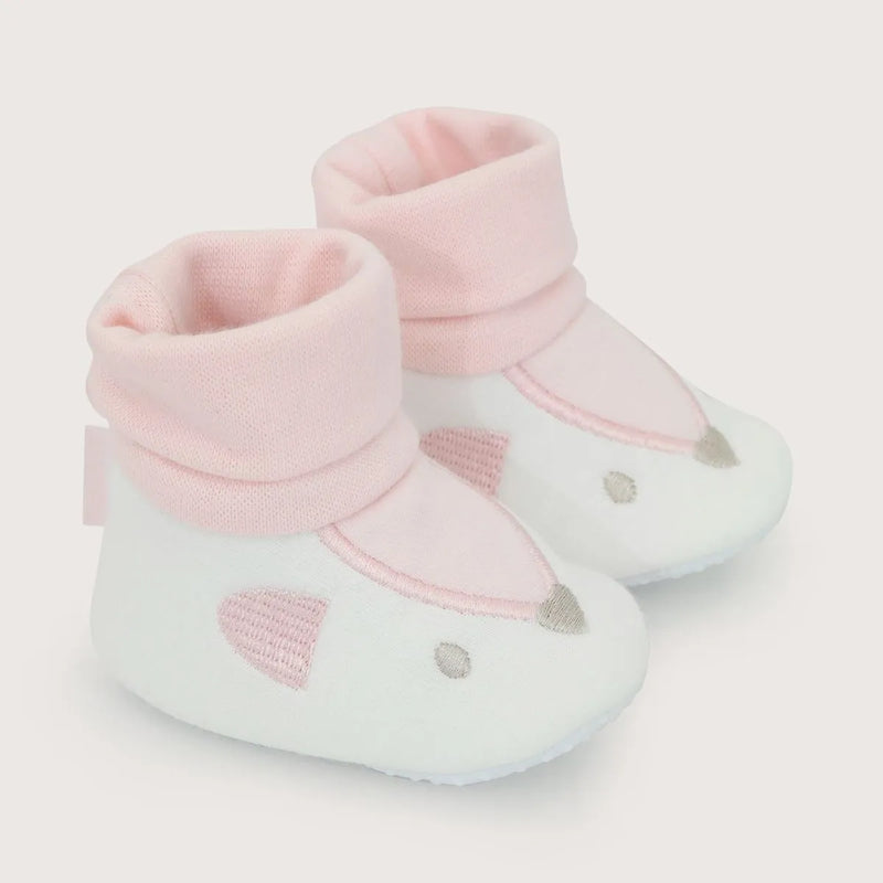 Pantufla Bebé Niña Zorrito Rosada