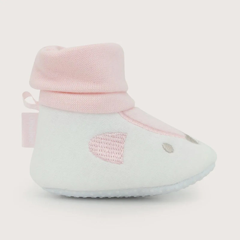 Pantufla Bebé Niña Zorrito Rosada