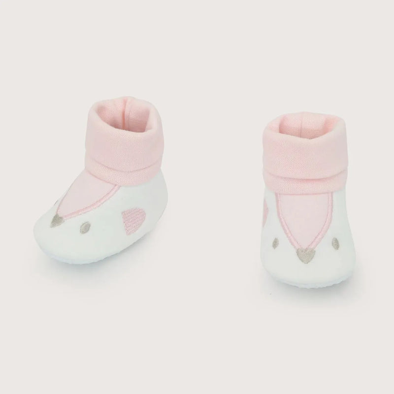 Pantufla Bebé Niña Zorrito Rosada