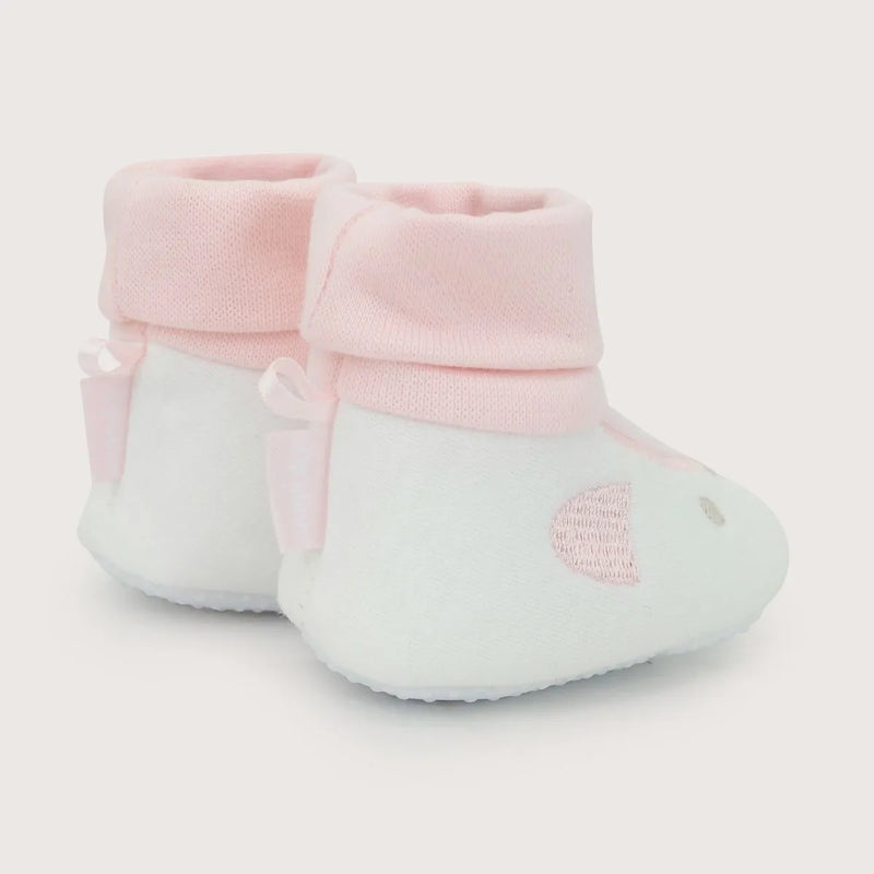 Pantufla Bebé Niña Zorrito Rosada