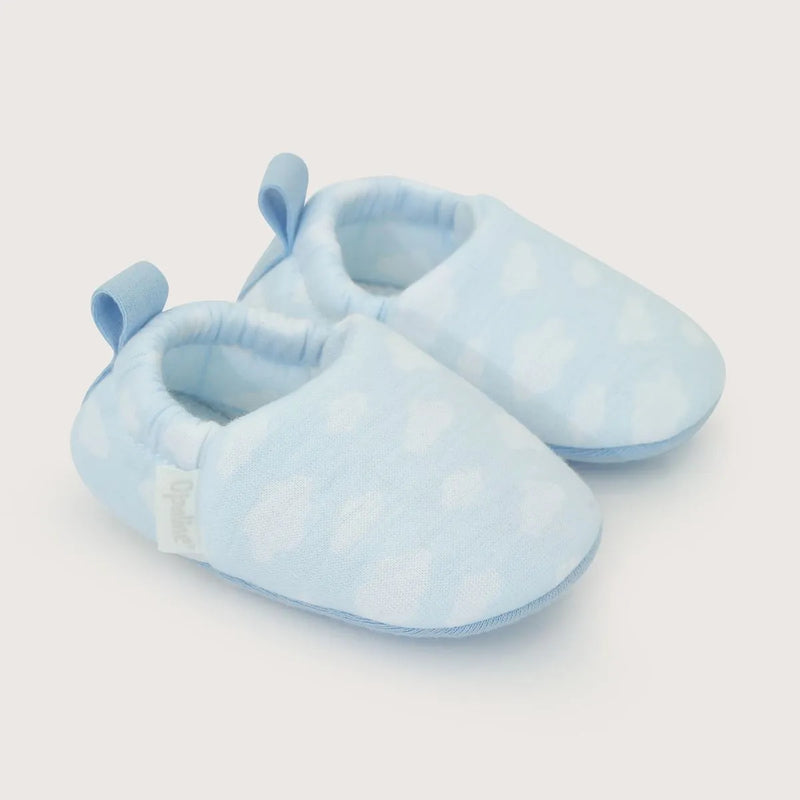 Pantufla Bebé Niño Nubes Celeste
