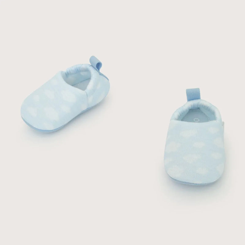 Pantufla Bebé Niño Nubes Celeste