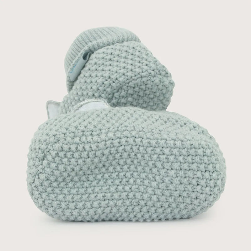 Pantufla Tejida Bebé Niño Perro Gris