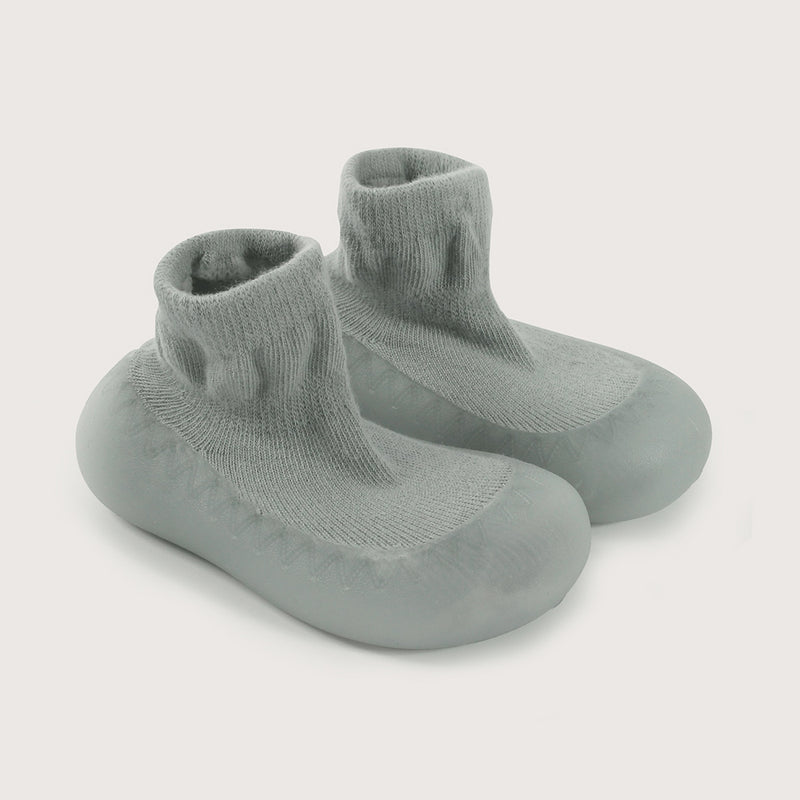 Calcetin con suela de silicona azul de niño
