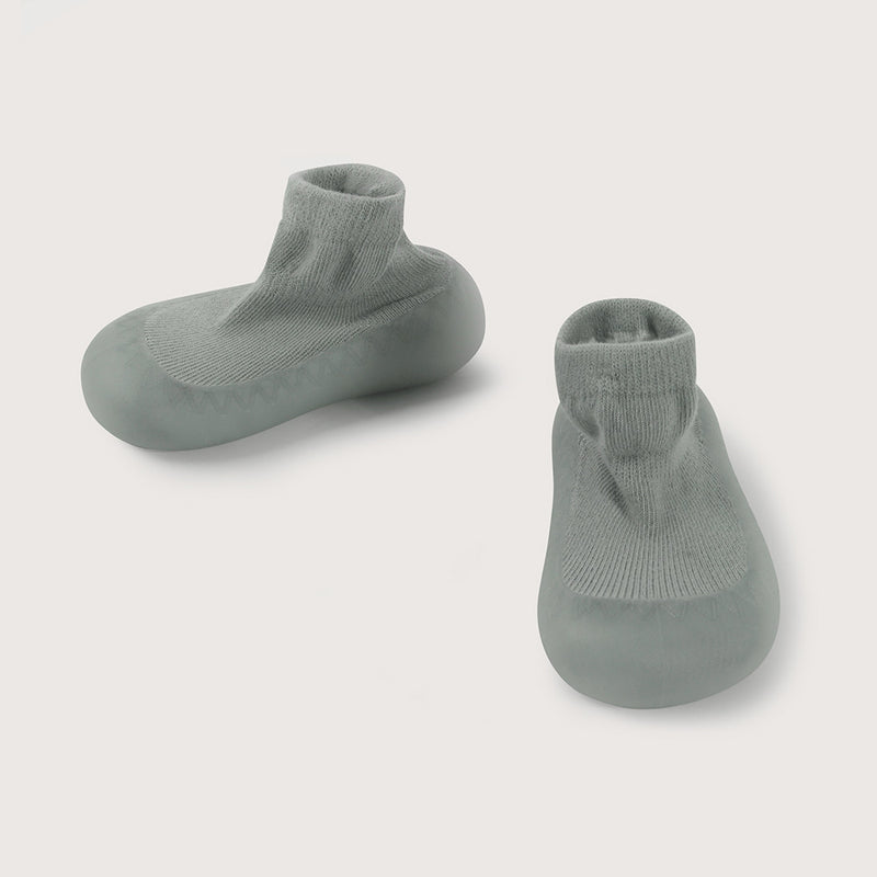Calcetin con suela de silicona azul de niño
