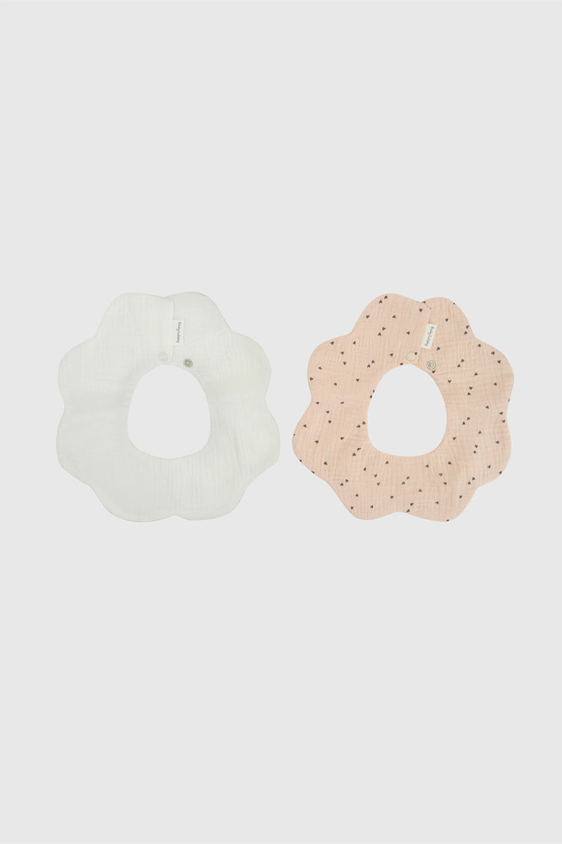 Pack X2 Baberos Cuello Bobo Corazones Impermeable