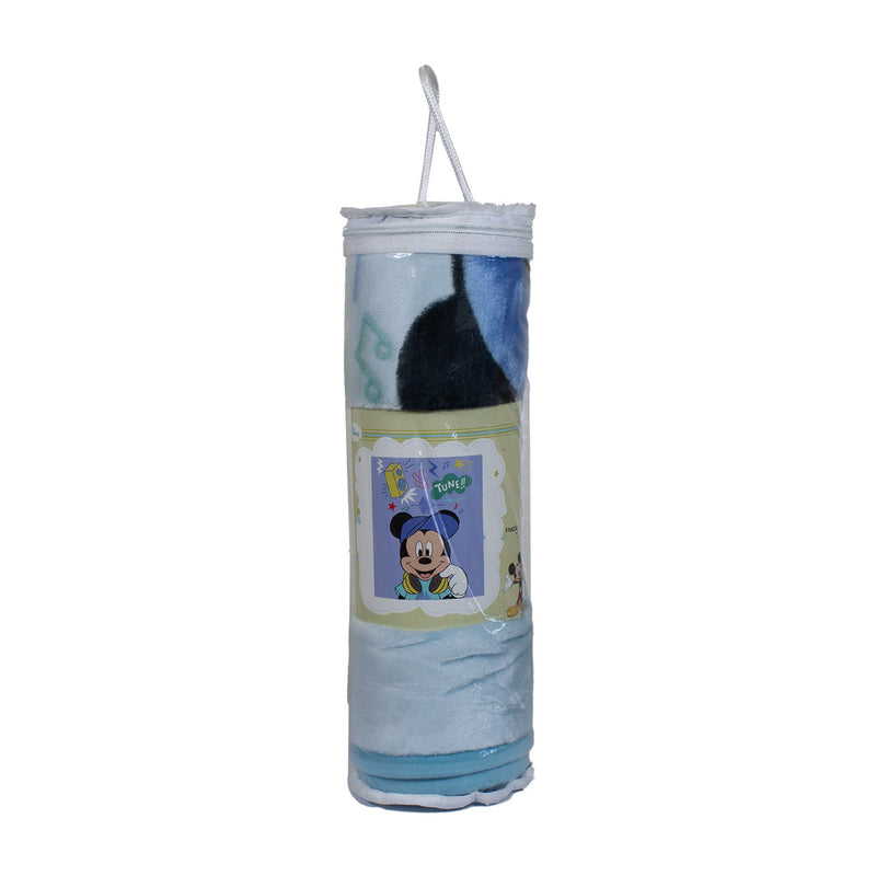 Frazada Ultra Soft Mickey Music 80x110cm Celeste Disney