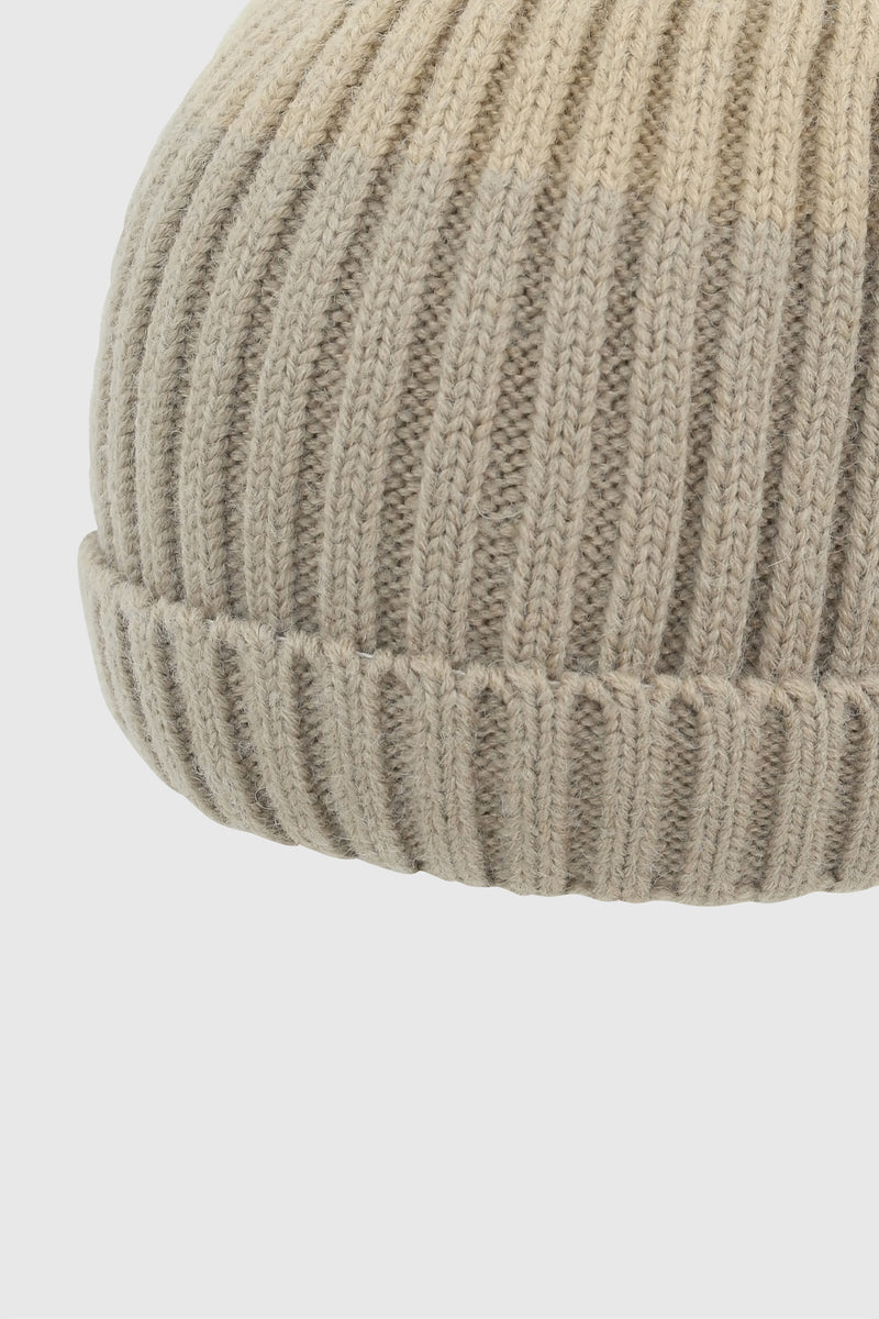 Gorro Lana Bicolor Café Niño
