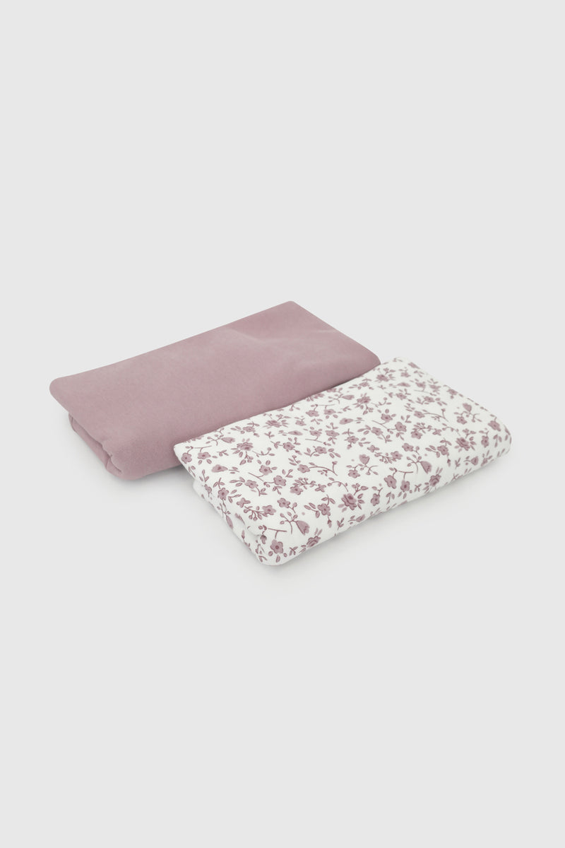 Pack X2 Tuto Bebe Flores Algodón