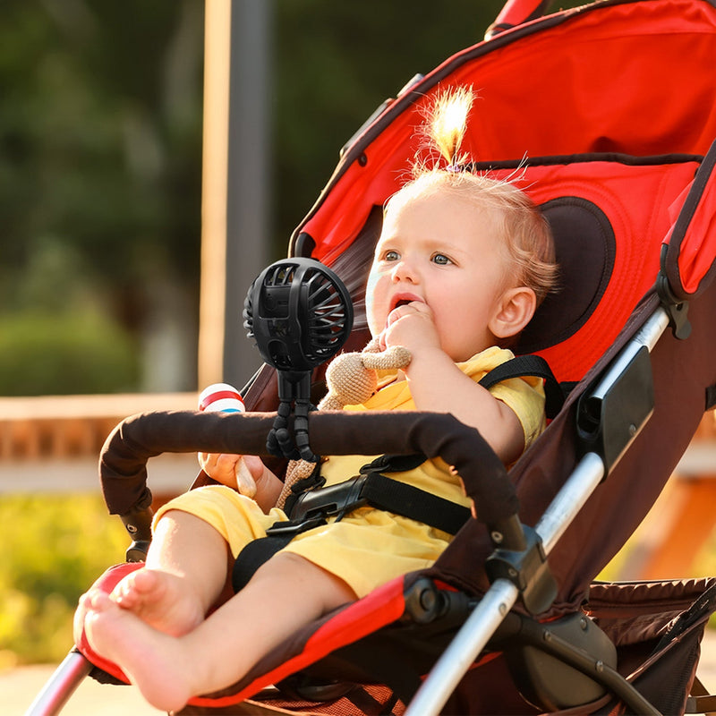 Ventilador 360 multifuncional auto coche Bebe montable