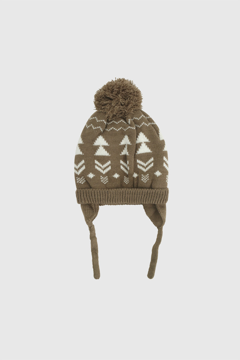 Gorro Pompon Étnico Cubre Orejas