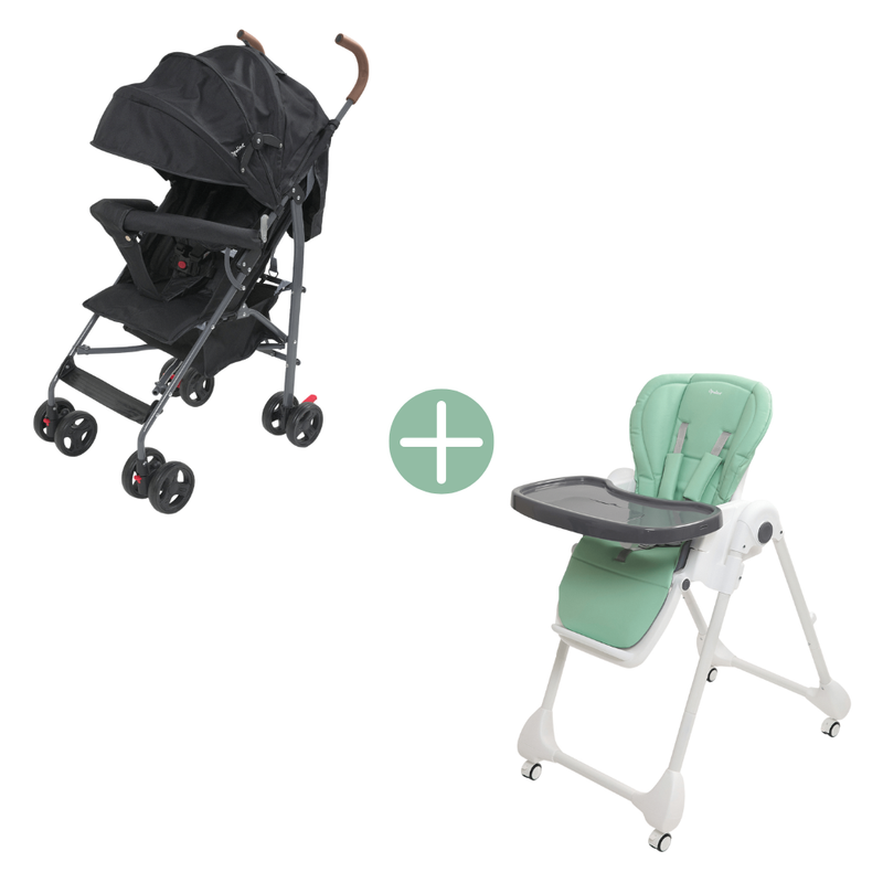 Pack Opaline Silla de Comer + Coche Paragua Fun