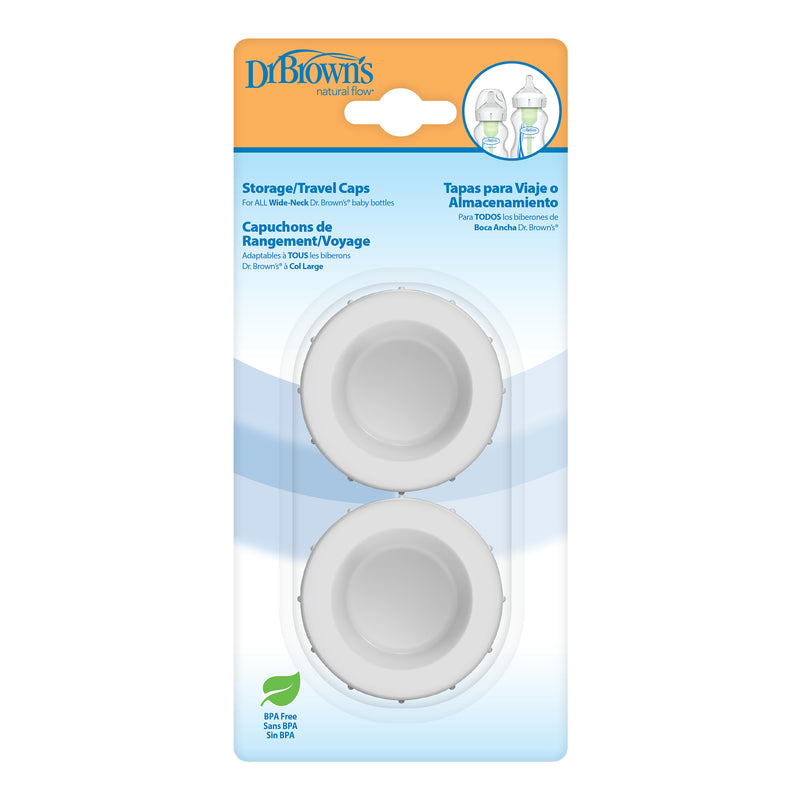 Tapas de Viaje para Mamaderas Boca Ancha 2UN Dr. Brown's