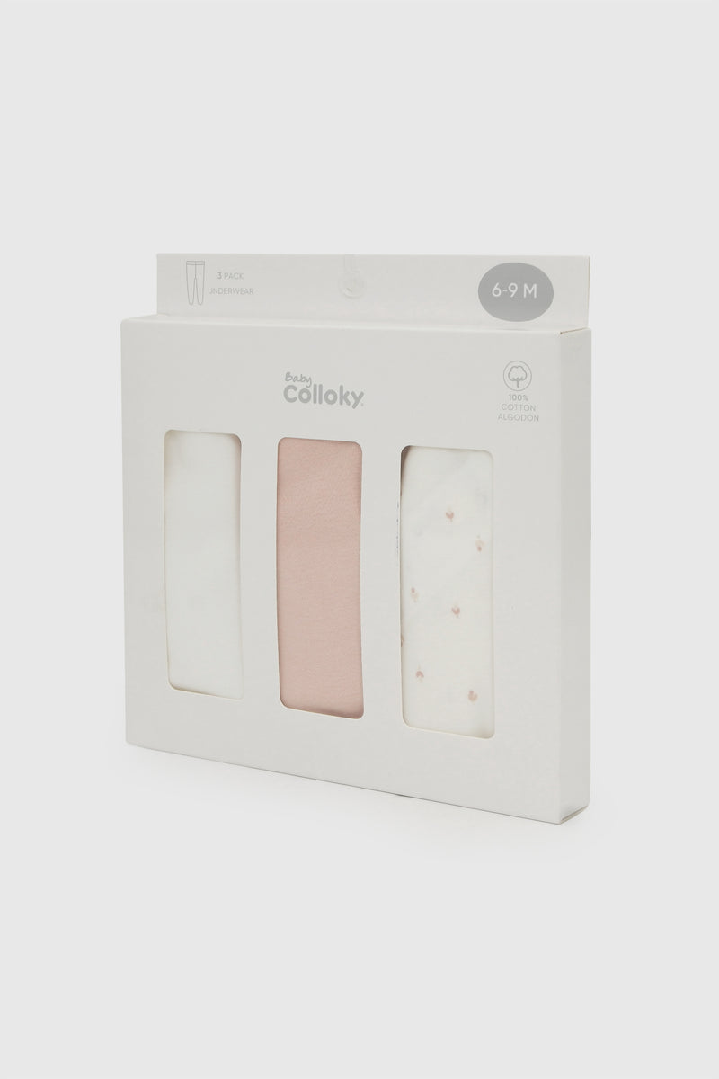 Pack X3 Panty Ballerina Rosada 100% Algodón RN