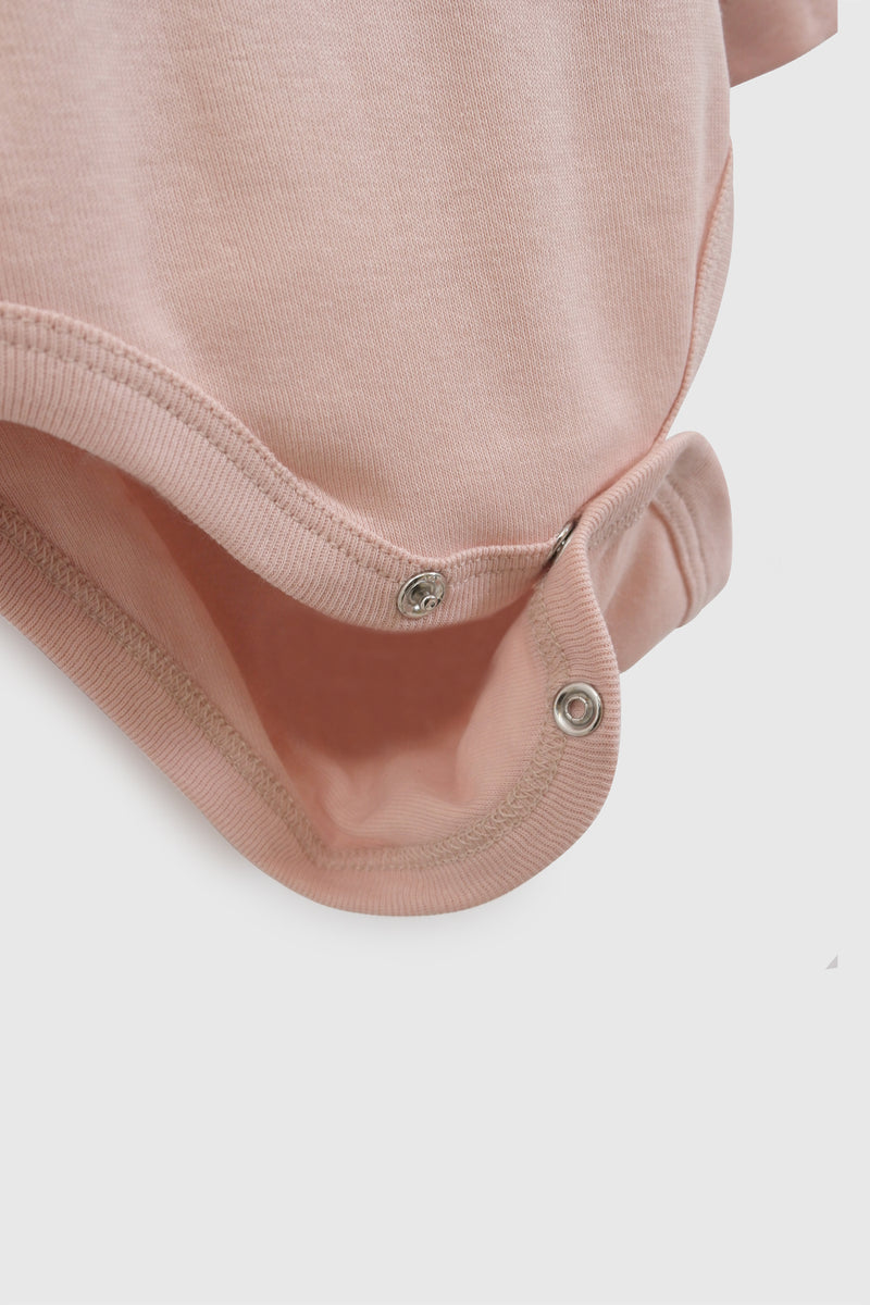 Pack X3 Body Rosado Niña Con Broche RN