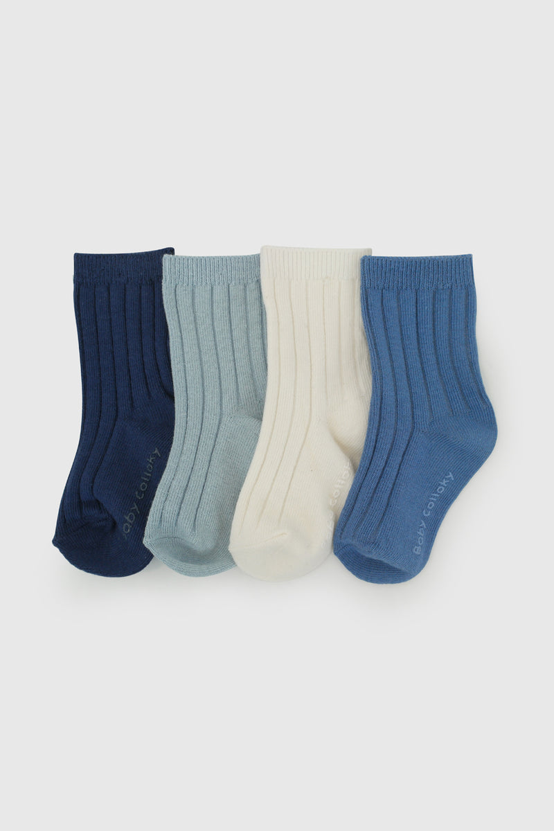 Pack X4 Calcetines Azules Algodón