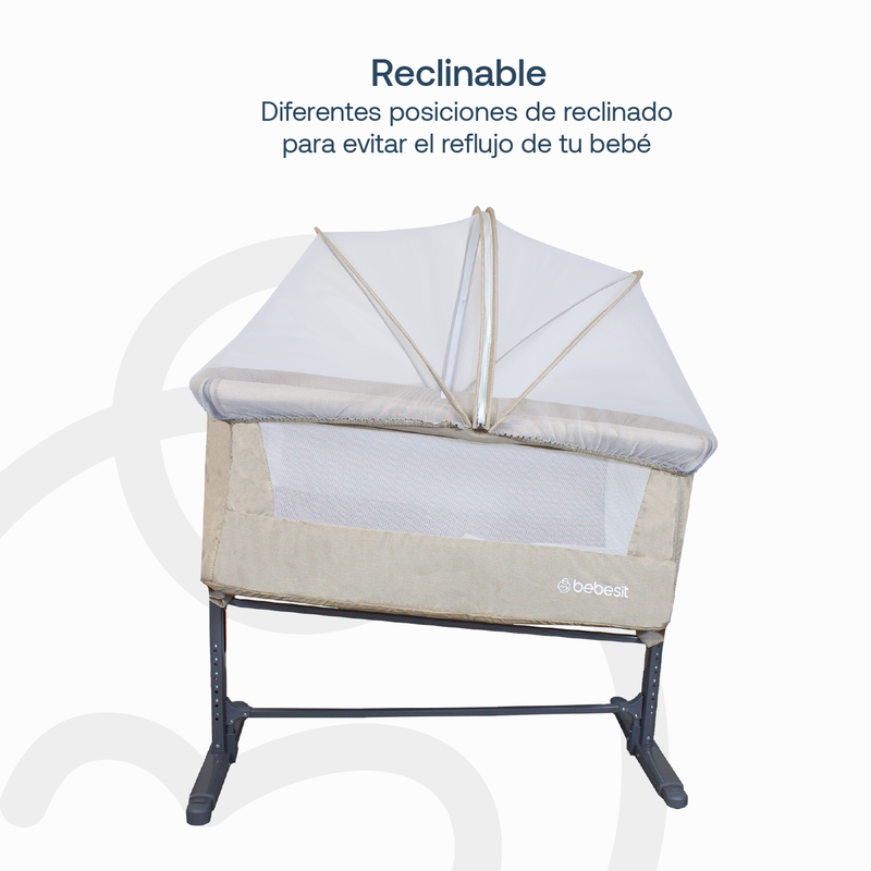 Cuna Colecho con Mosquitero MySide LX Beige Bebesit