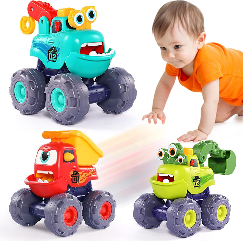 3 Camiones de Construcción Monster