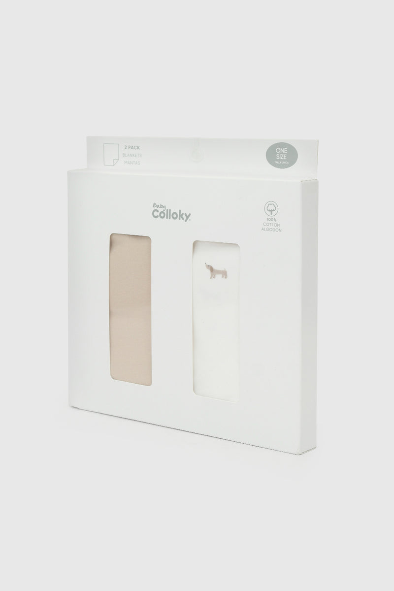 Pack X2 Tuto Bebe Beige Algodón