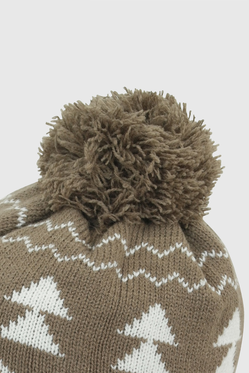 Gorro Pompon Étnico Cubre Orejas