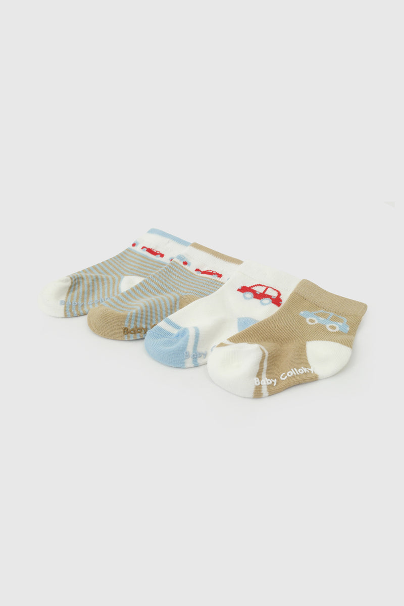 Pack X4 Calcetin Deportivo Auto Azul