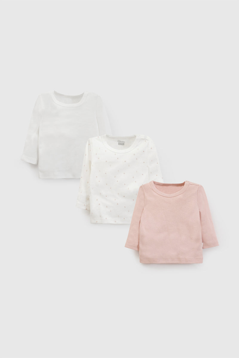 Pack X3 Camiseta Rosado Recien Nacido