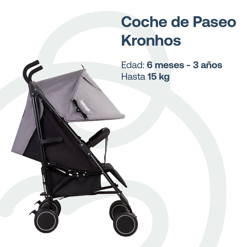 Coche Paragua Kronos Gris Oscuro Bebesit