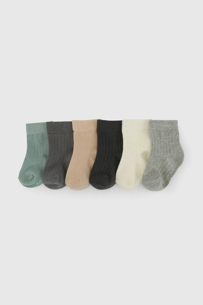 Pack X6 Calcetin Deportivo Multicolor Algodón