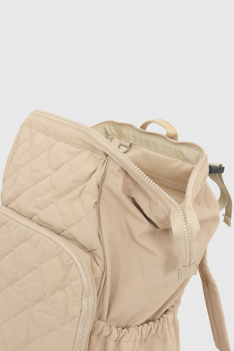 Mochila Maternal Mudador beige quilt unisex café