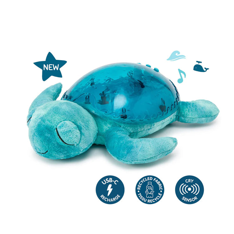 Proyector de Luz y Sonido Cloud b Tranquil Tortuga™ – Recargable y Eco-Friendly