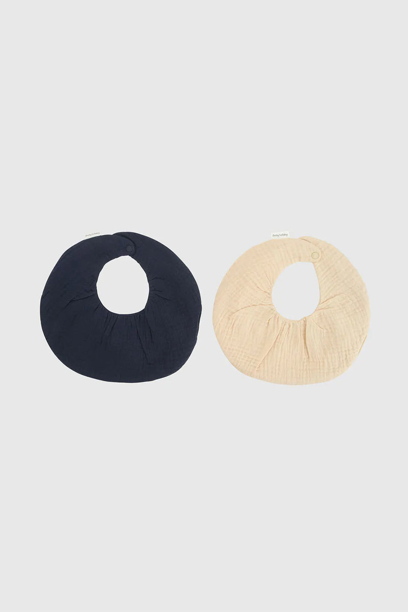 Pack X2 Baberos Azul Con Broche