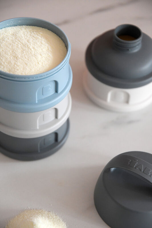 Dosificador de Leche en Polvo Gris Celeste