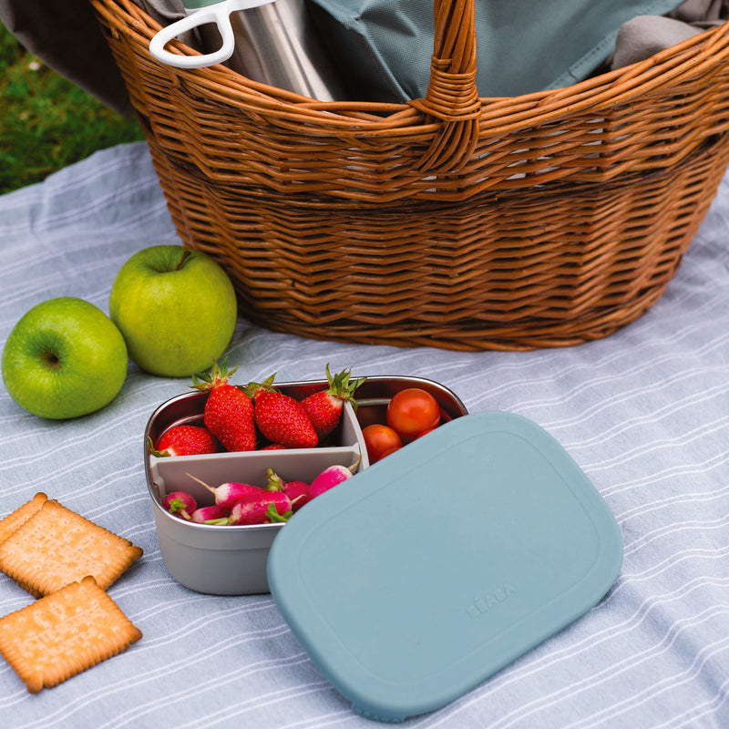 Box Lonchera de Acero Inox Celeste