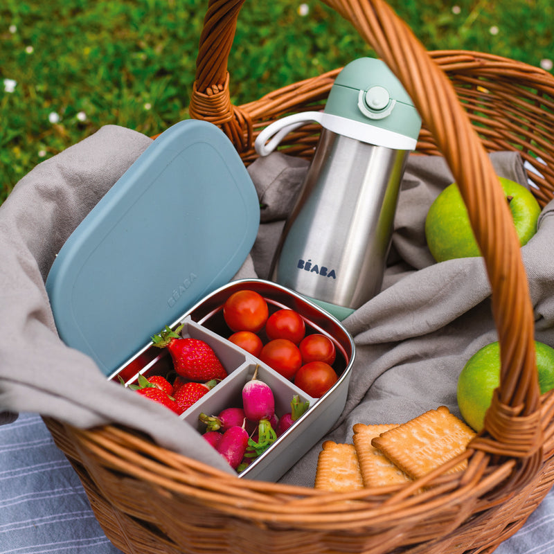 Box Lonchera de Acero Inox Celeste