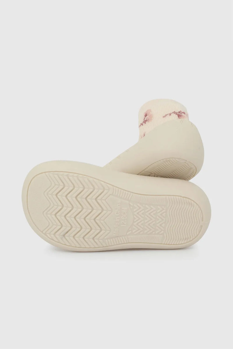 Calcetin Antideslizante Goma Beige Niña