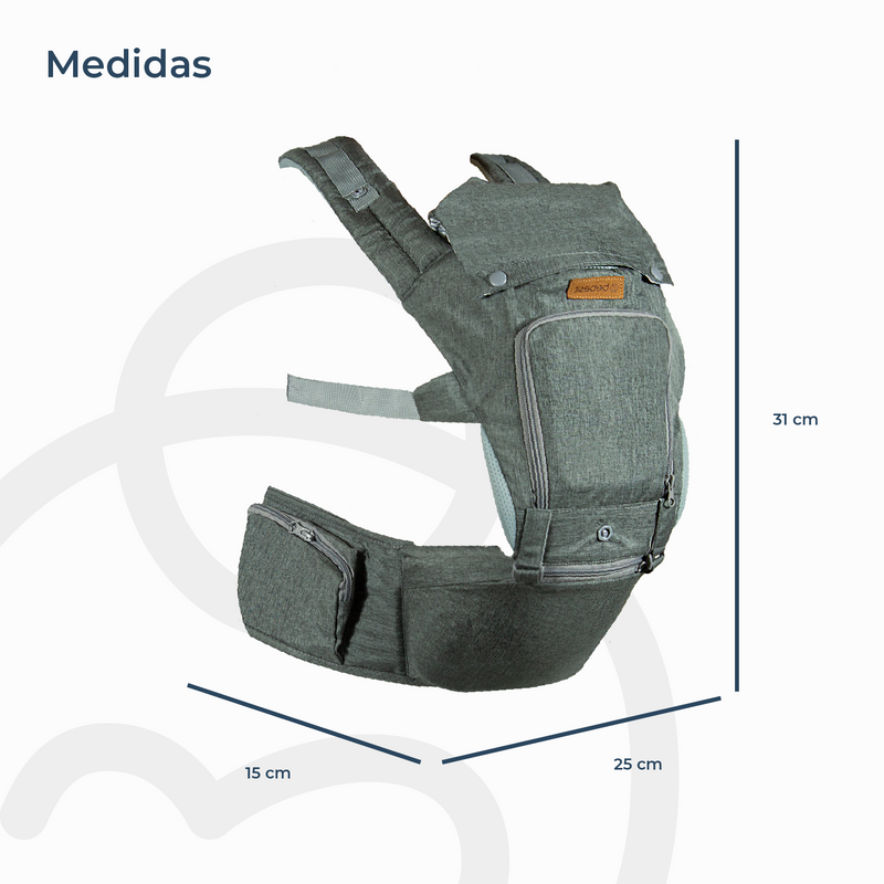 Porta Bebe Arnés con asiento cuidados cadera Hip Seat Gris