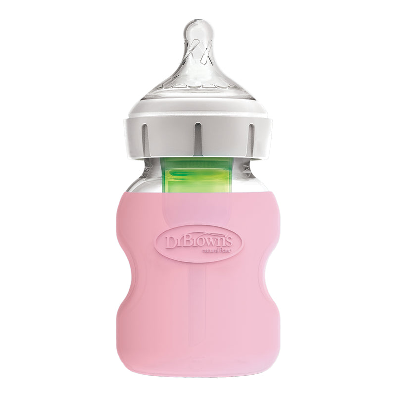 Funda Protección Mamadera Vidrio 150ml Rosado Dr. Brown's