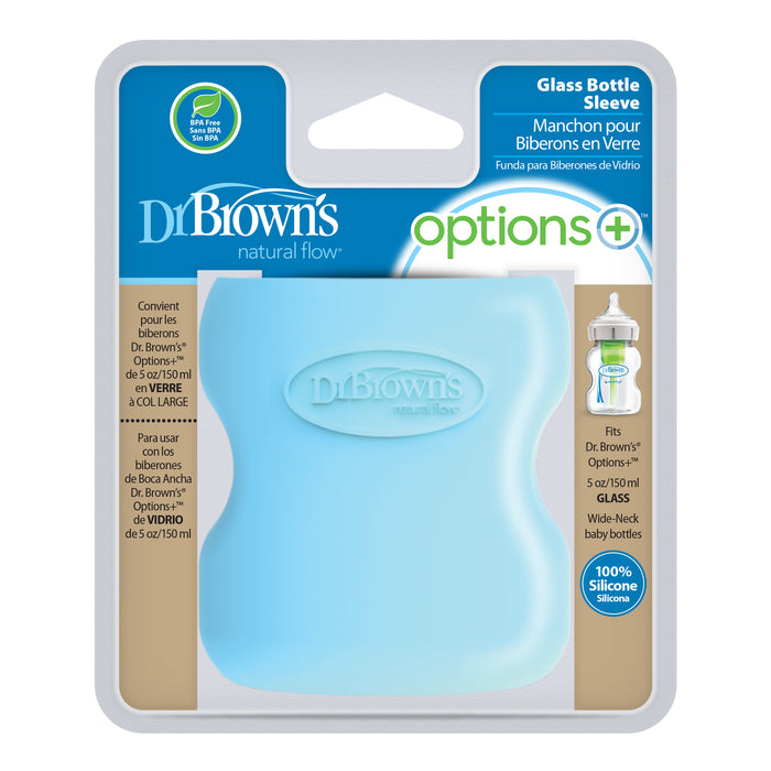 Funda Protección Mamadera Vidrio 150ml Azul Dr. Brown's