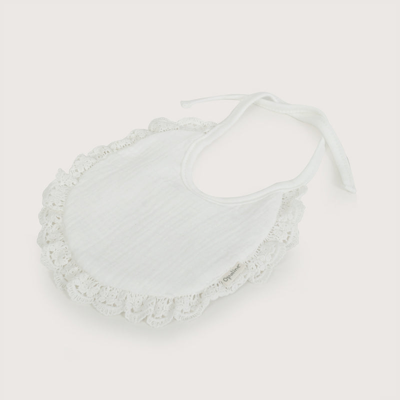 Babero ceremonia bebe con encaje