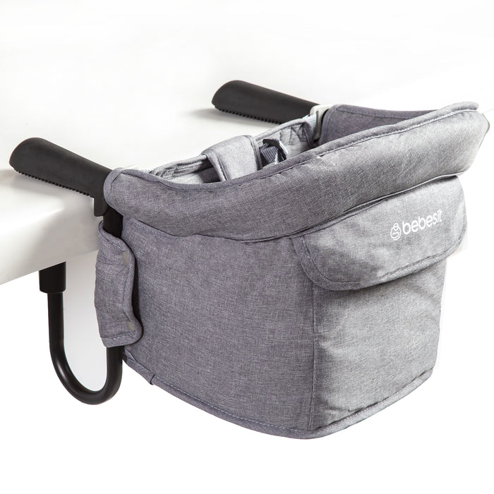 Silla de Comer Eat & Bear Sujeción de Mesa Portable Gris