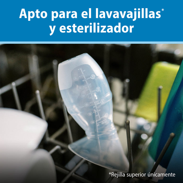 Extractor de Leche Manual 1 Pieza c/ Mam Boca Ancha 150ml (con bolso) Dr. Brown's