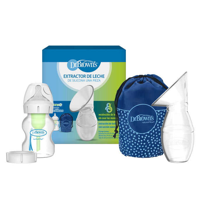 Extractor de Leche Manual 1 Pieza c/ Mam Boca Ancha 150ml (con bolso) Dr. Brown's