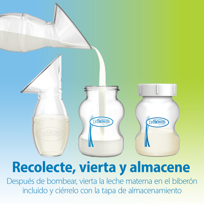 Extractor de Leche Manual 1 Pieza c/ Mam Boca Ancha 150ml (con bolso) Dr. Brown's