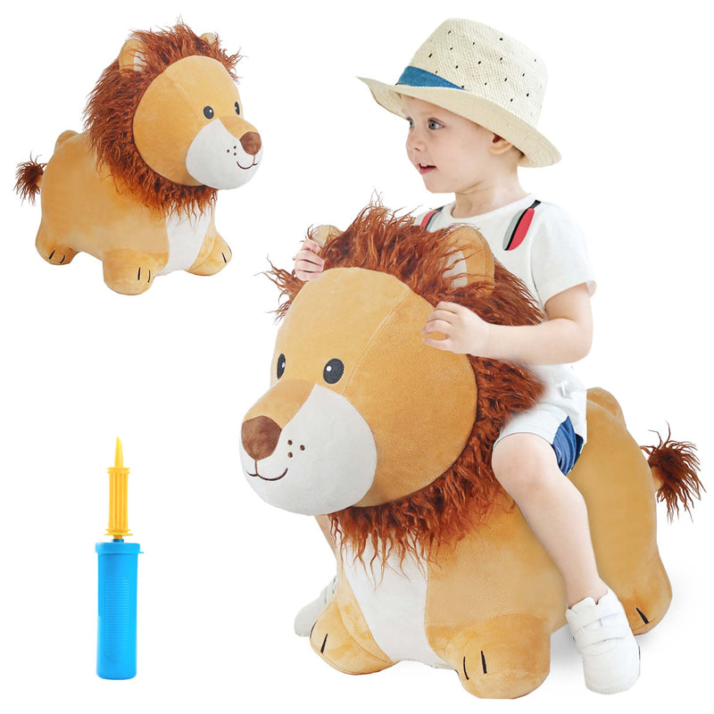 León Saltarín de Felpa Bouncy Pals – Inflable y Lavable