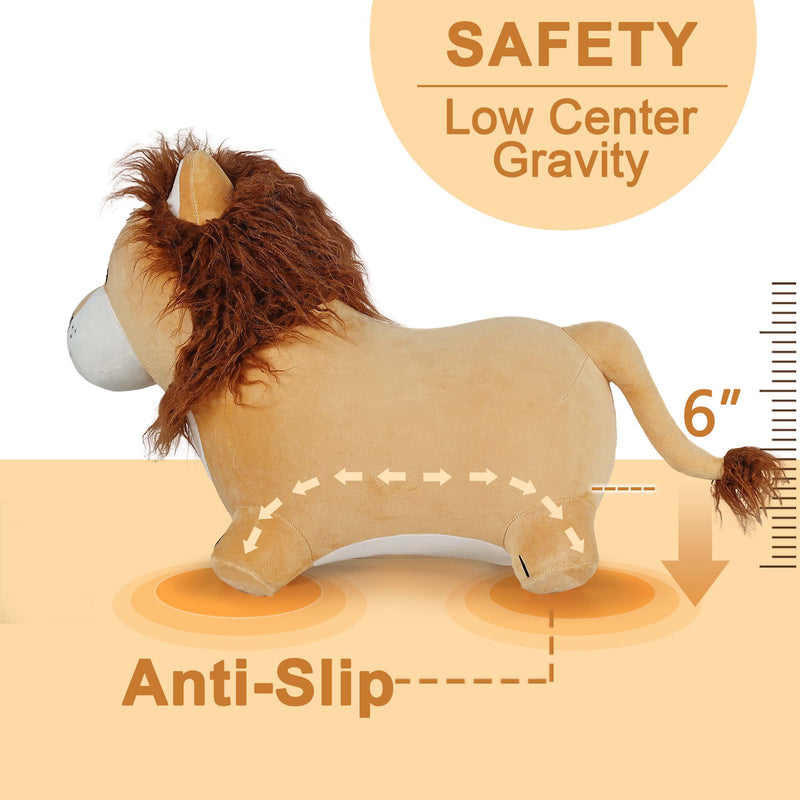 León Saltarín de Felpa Bouncy Pals – Inflable y Lavable