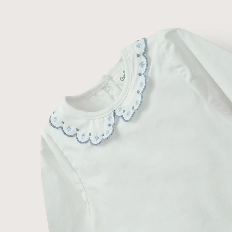 Body blusa blanca de bebé niña