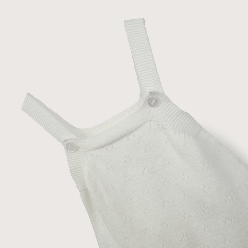 Bombacho Blanco Tejido De Bebé Niña