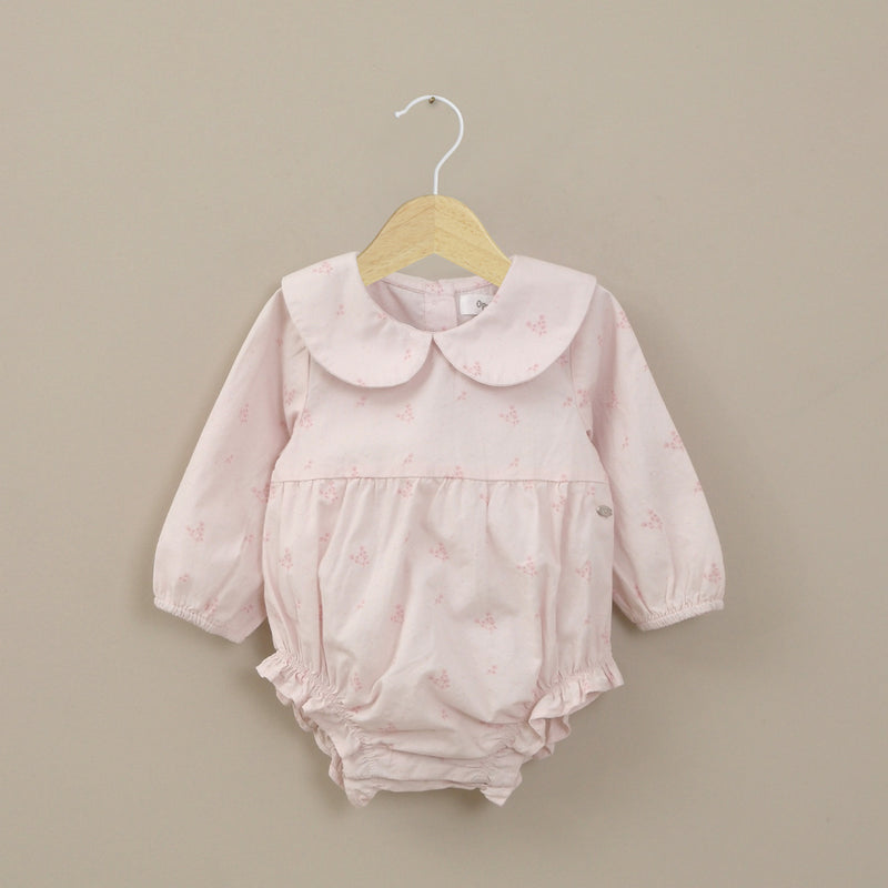 Bombacho manga larga rosado de bebé niña