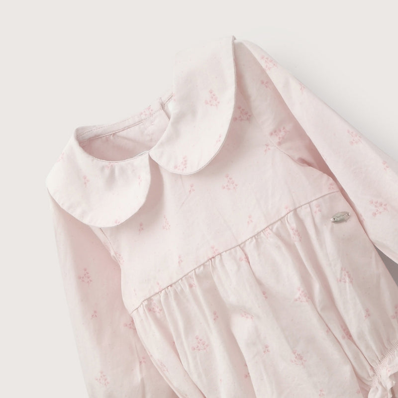 Bombacho manga larga rosado de bebé niña